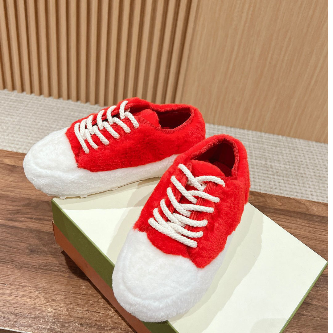 Marni Red Teddy Tennis Sneaker - EUR FASHION