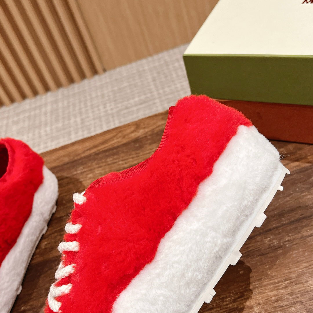 Marni Red Teddy Tennis Sneaker - EUR FASHION