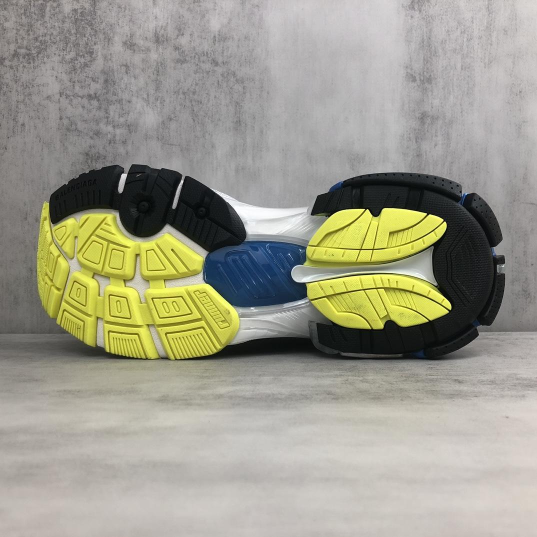 Balenciaga Runner 2.0 Sneaker In White, Yellow And Blue Mesh And Polyurethane - EUR FASHION