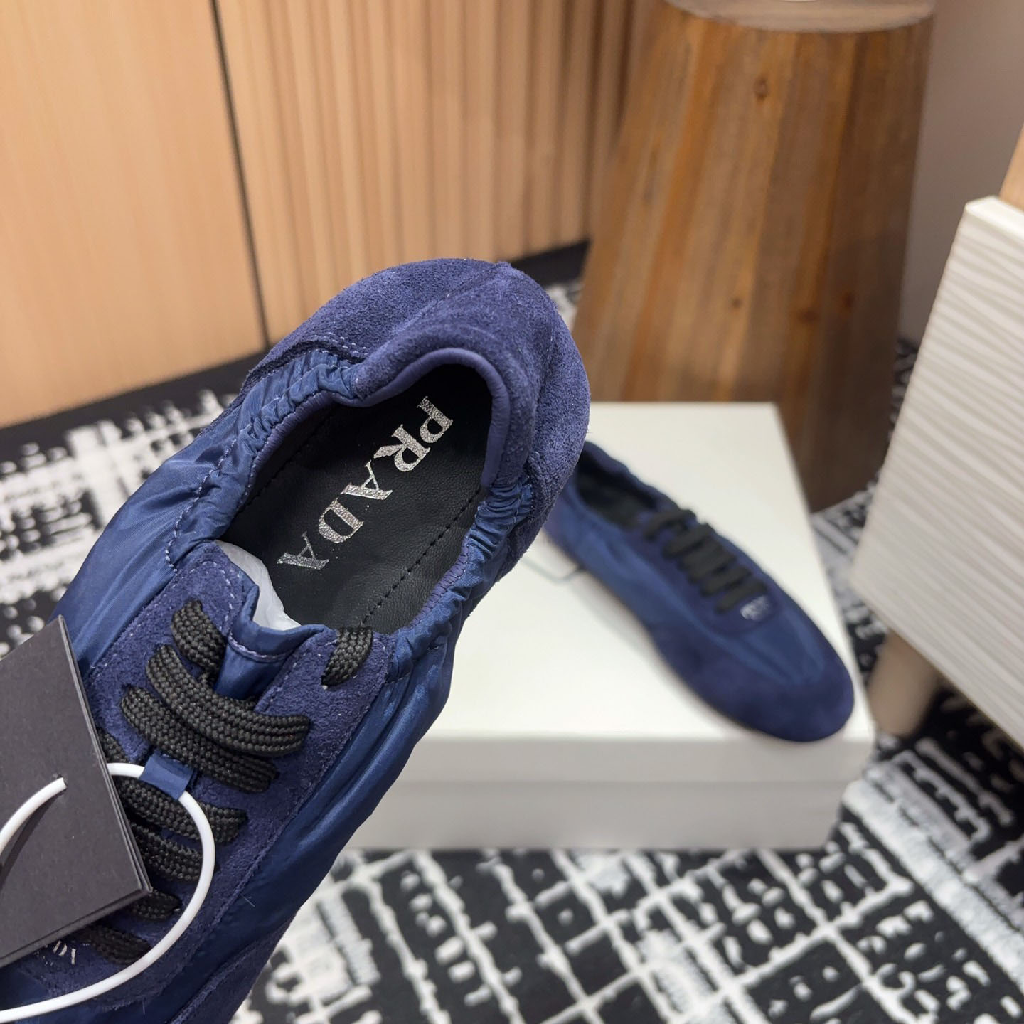 Prada Collapse Re-Nylon And Suede Sneakers - EUR FASHION