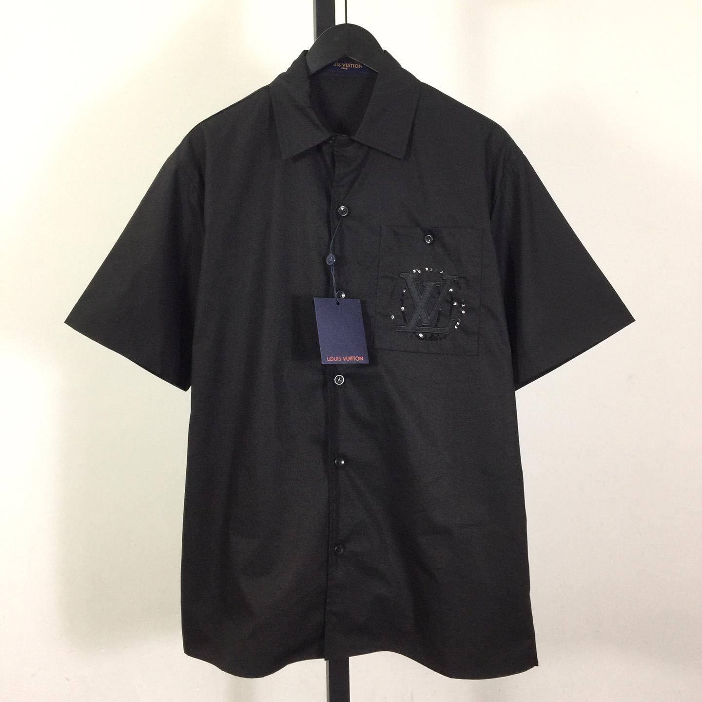 Louis Vuitton Embroidered Short-Sleeved Cotton Shirt   1AHCHD - EUR FASHION