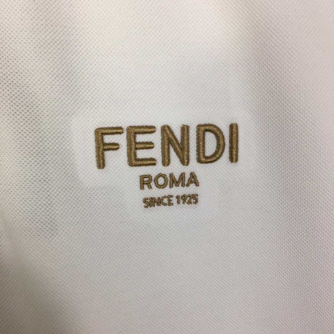 Fendi Logo Cotton Polo Shirt - EUR FASHION