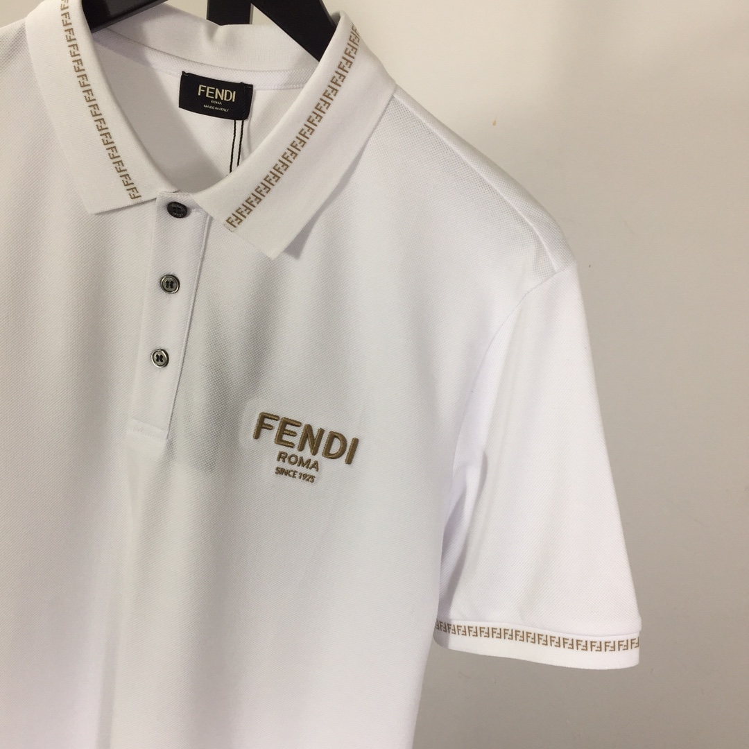 Fendi Logo Cotton Polo Shirt - EUR FASHION