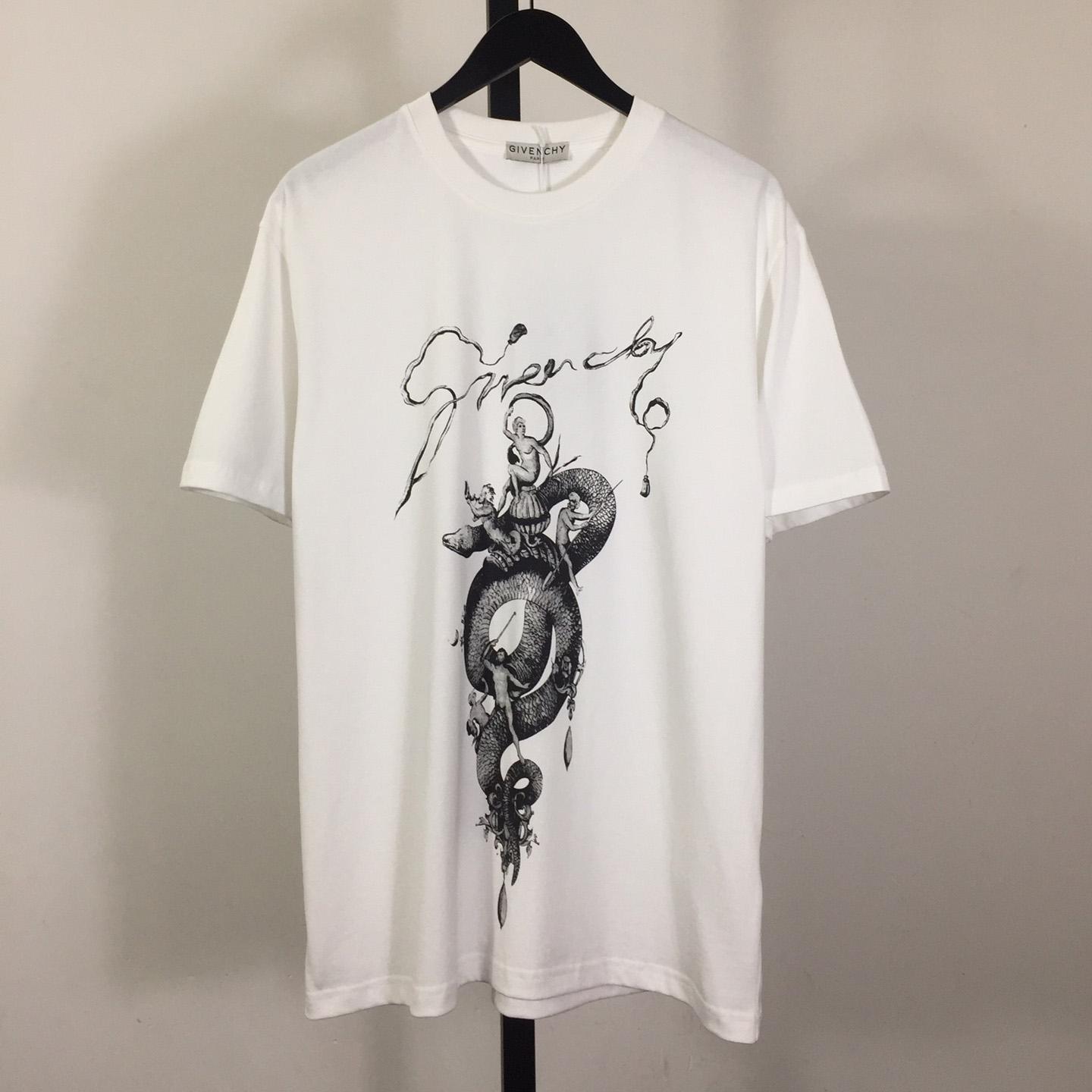 Givenchy T-shirt In Cotton With Chandelier And Snake Print - EUR FASHION