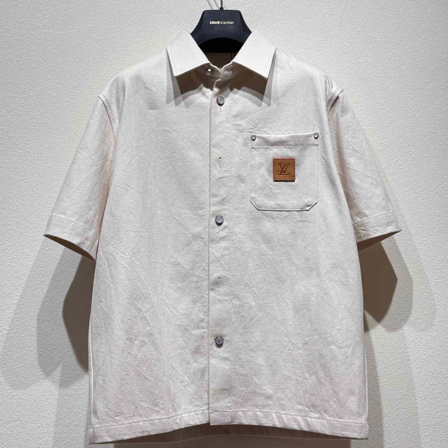 Louis Vuitton Silk-Blend Short-Sleeved Shirt   1AHCHZ - EUR FASHION