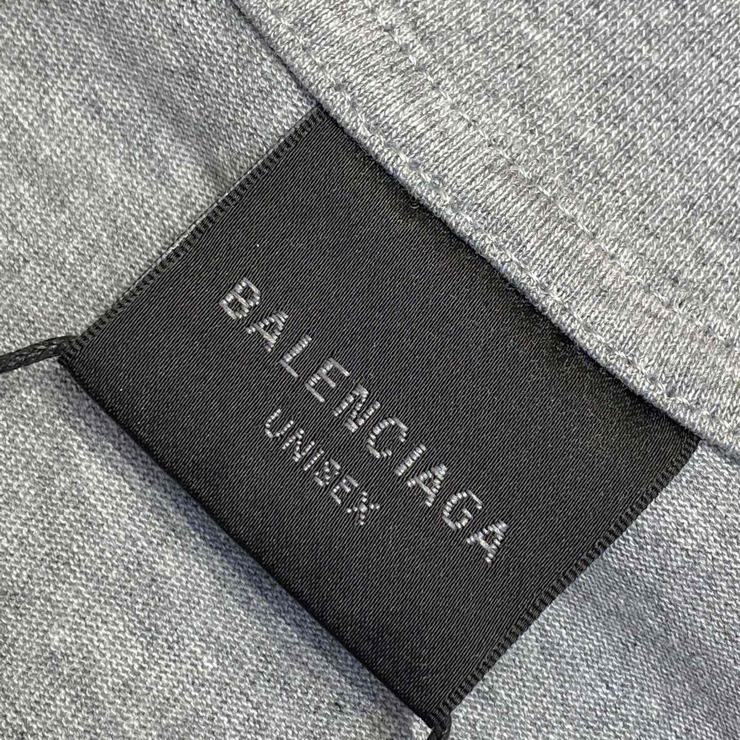 Balenciaga Unity Sport T-Shirt Large Fit In Grey And Dark Navy Dry Jersey - EUR FASHION