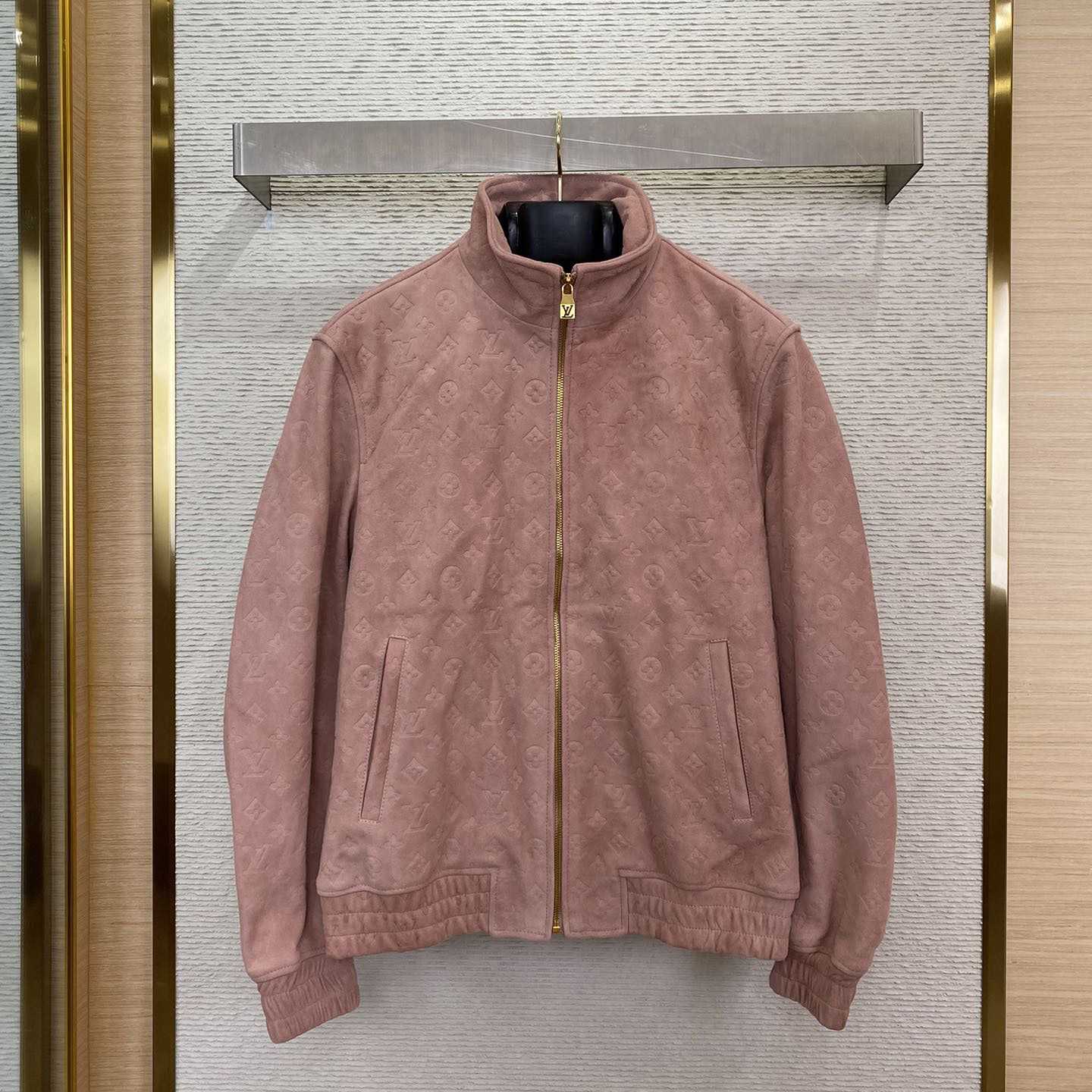 Louis Vuitton Monogram Debossed Leather Tracksuit Jacket   1AHBU4 - EUR FASHION