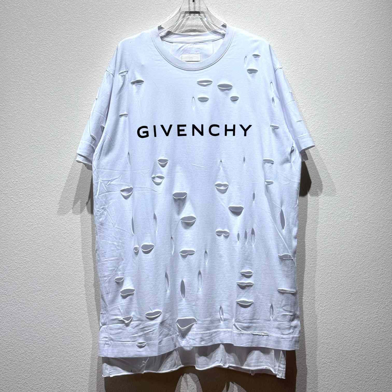 Givenchy White Destroyed T-Shirt  - EUR FASHION