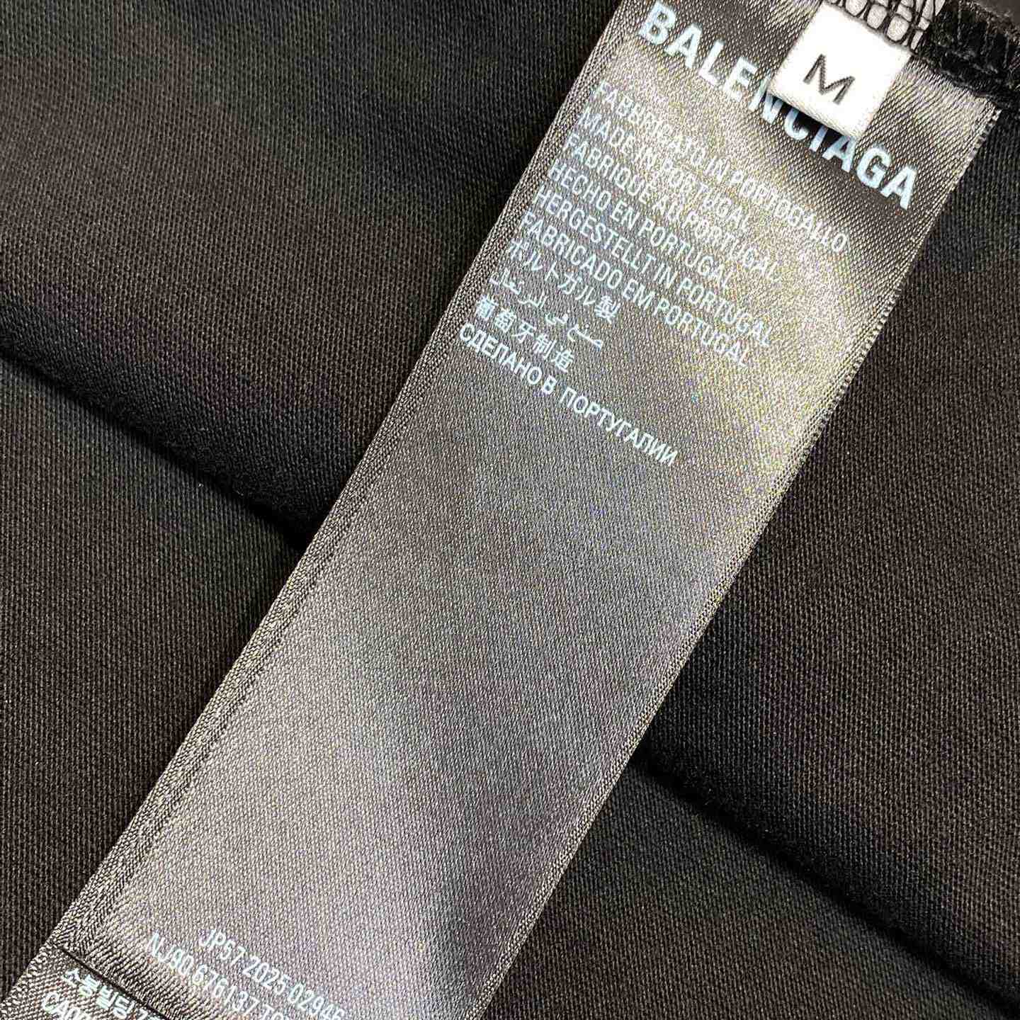 Balenciaga Back Strass Cropped T-Shirt in black - EUR FASHION