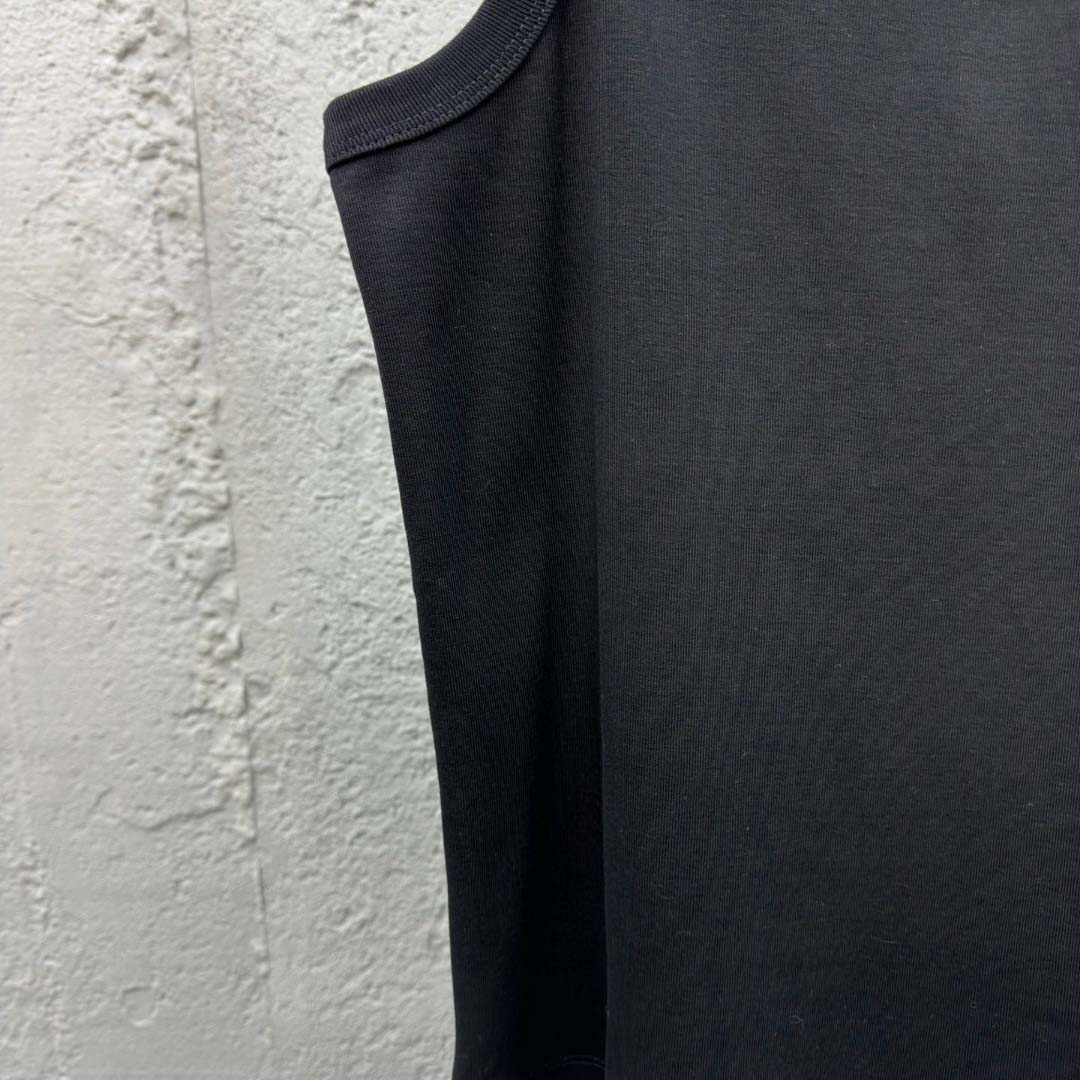 Prada Cotton Tank Top With Enamel Logo - EUR FASHION