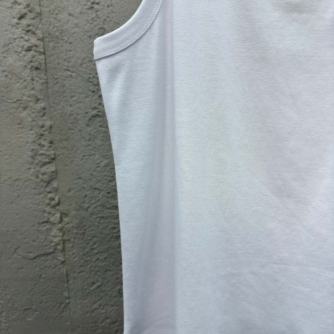 Prada Cotton Tank Top With Enamel Logo - EUR FASHION