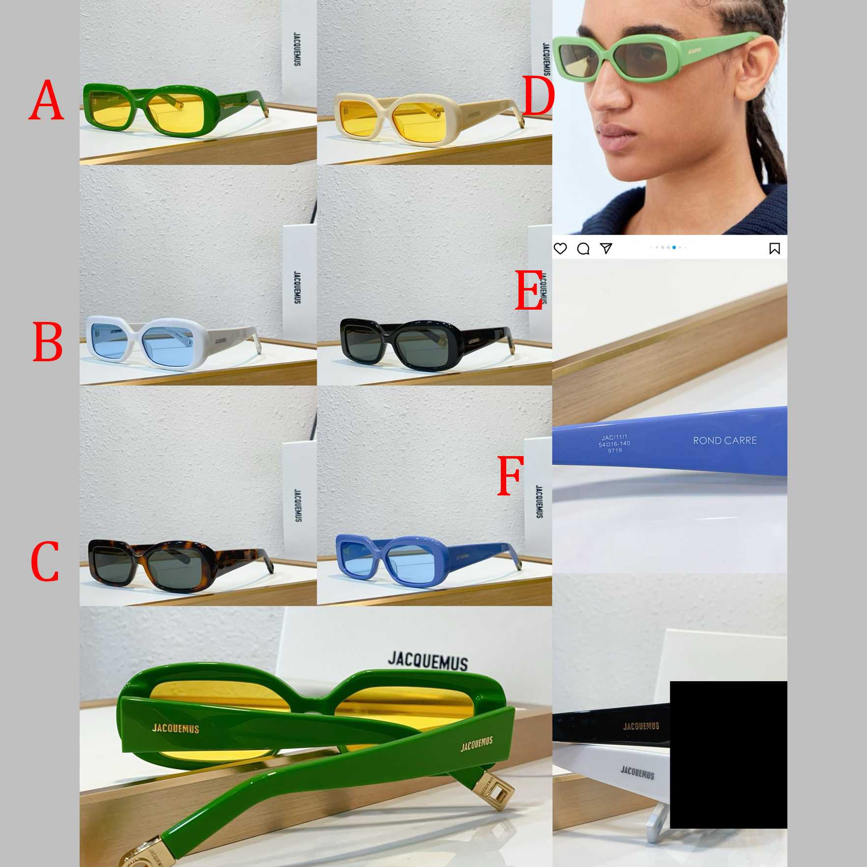 Jacquemus ROND CARRE Sunglasses - EUR FASHION